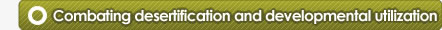 Combating desertification and developmental utilization