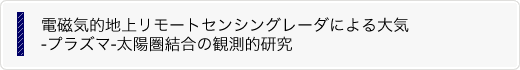 電磁気的地上リモートセンシングレーダ