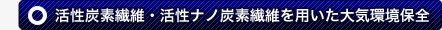 活性炭素繊維・活性ナノ炭素繊維を用いた大気環境保全
